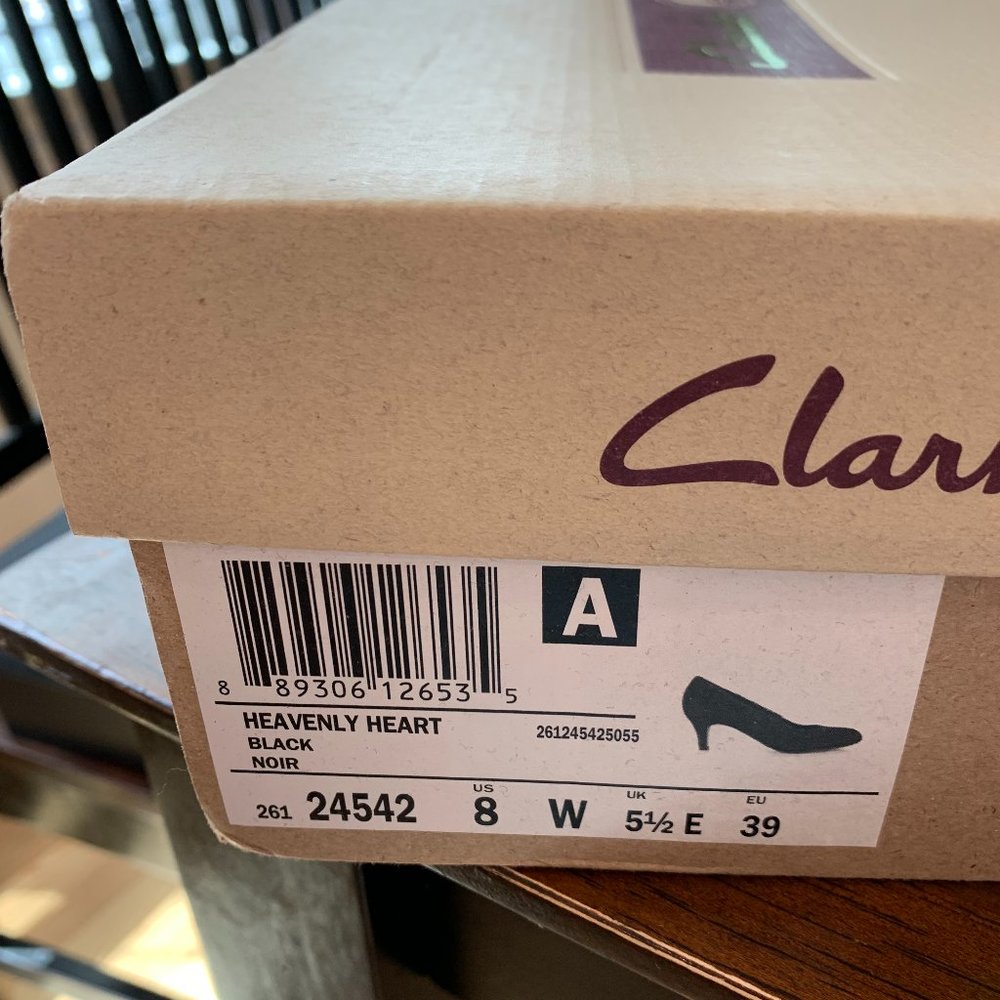 Clark's Black Patent Leather Heels